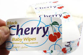 wet wipe labels